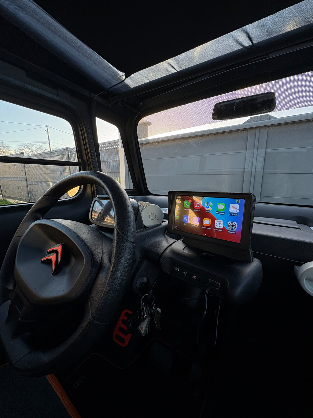 Écran pour voiture sans permis